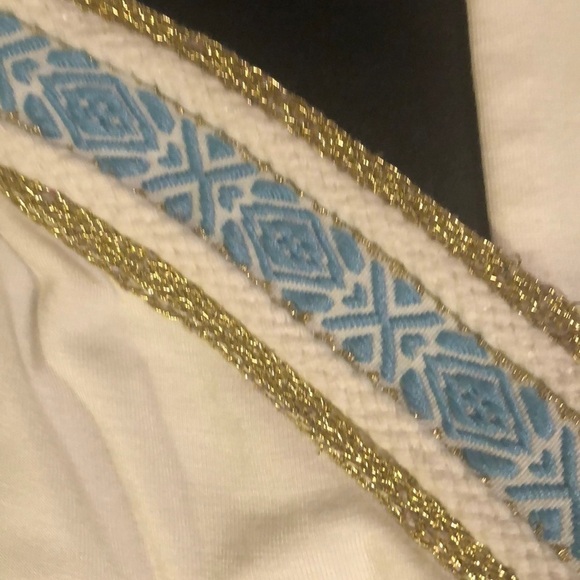 Boston proper top with fringe, white, xsmall - Picture 6 of 7